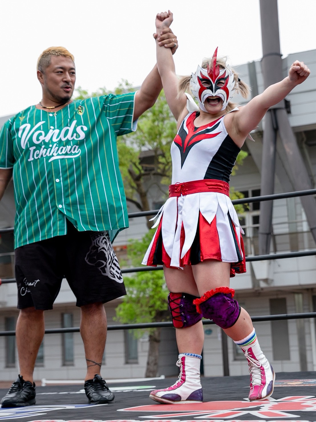 第1試合で勝利した鶴姫選手